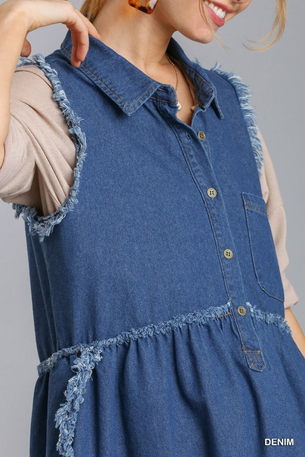 A Day Away Denim Tunic Dress