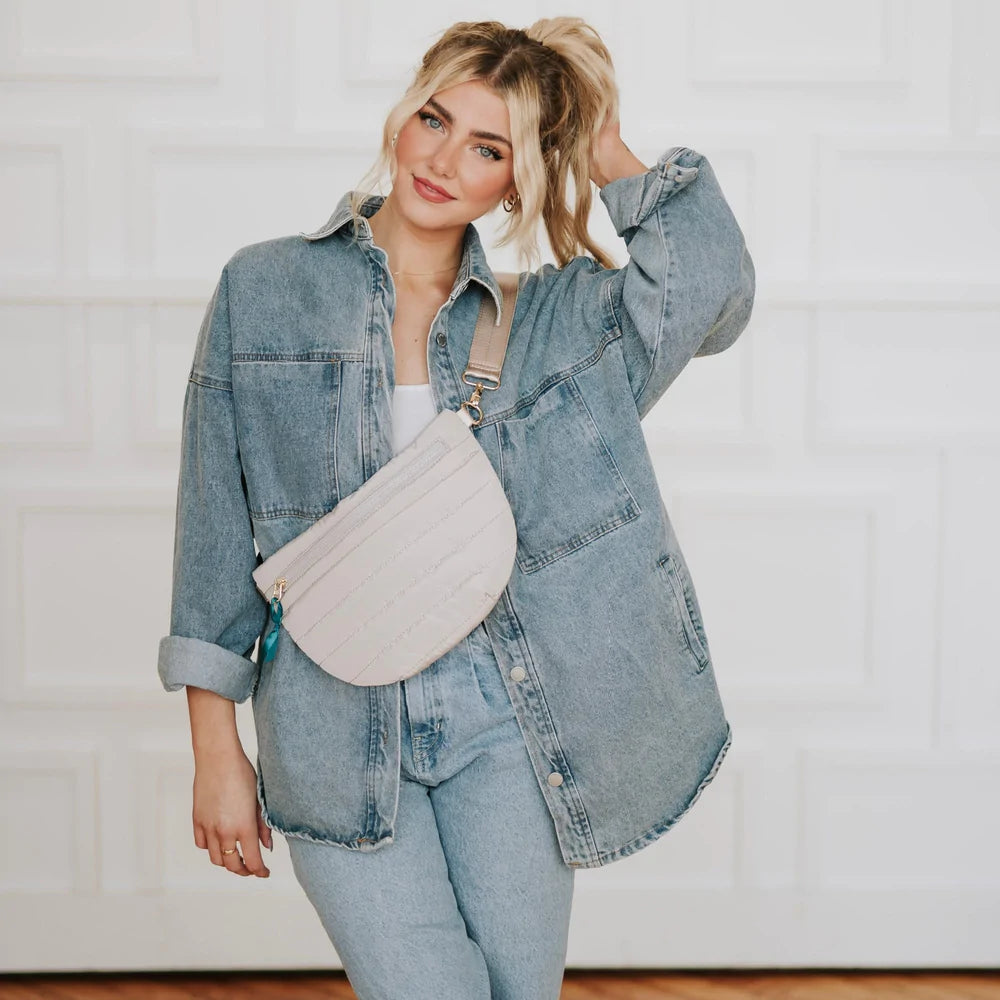 Jolie Puffer Belt Bag - Sand