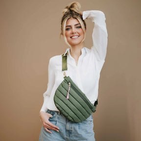 Jolie Puffer Belt Bag - Olive