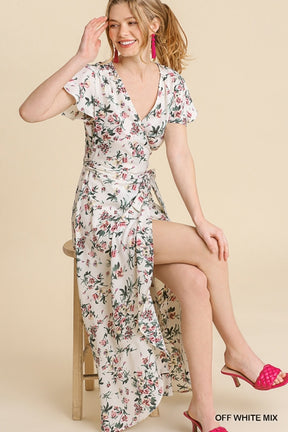 Stay With Me Forever Floral Dress - Cream