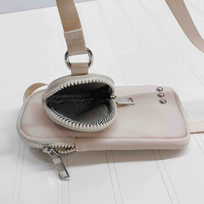 Nessa Nylon Crossbody Phone Bag - Mauve