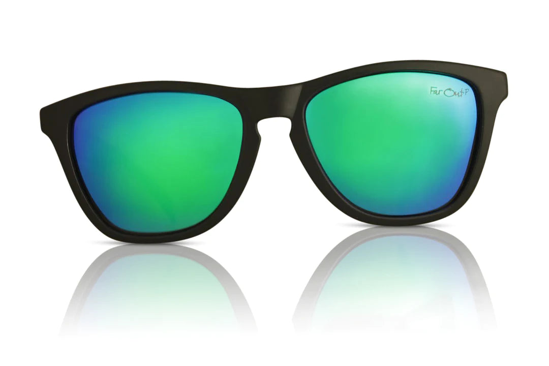 FarOut Sunglasses - Black Premium Green Lens