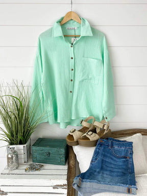 Simple Gestures Button Down Top