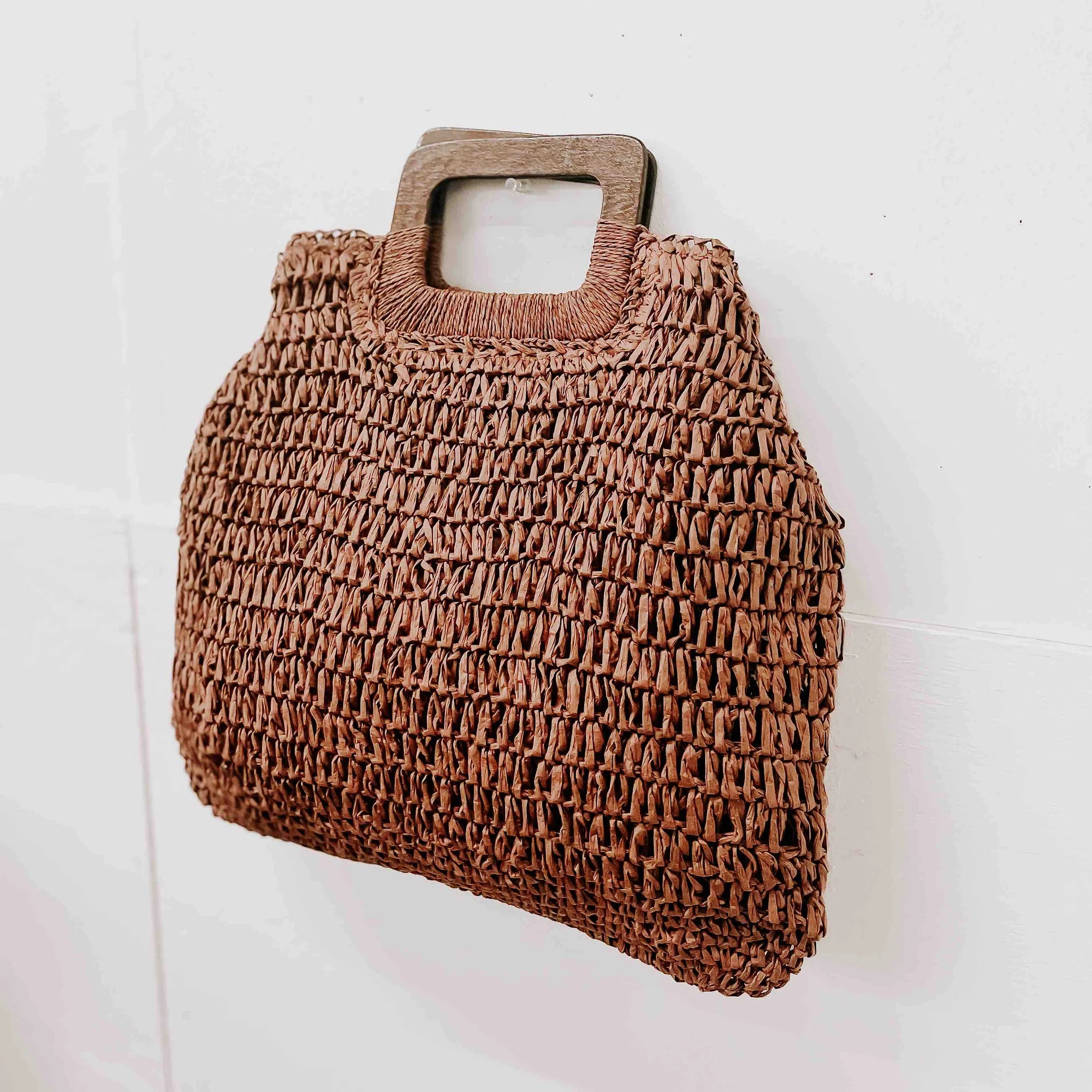 St. Tropez Straw Bag - Dark Chestnut
