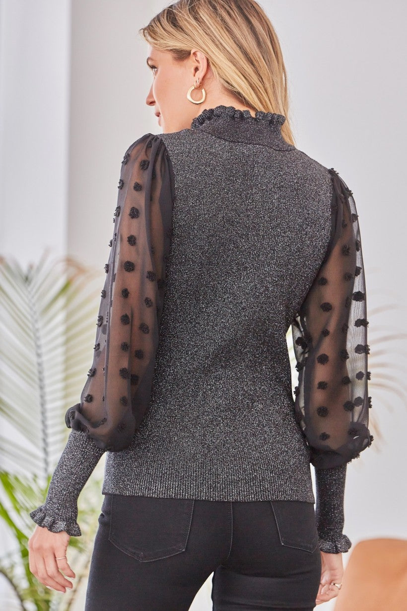 When I Was Young Shimmery Sweater - Black