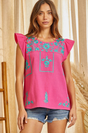 Go Back Home Embroidered Blouse