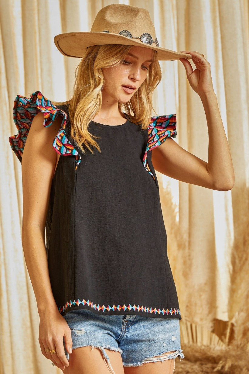 Close to Me Embroidered Top
