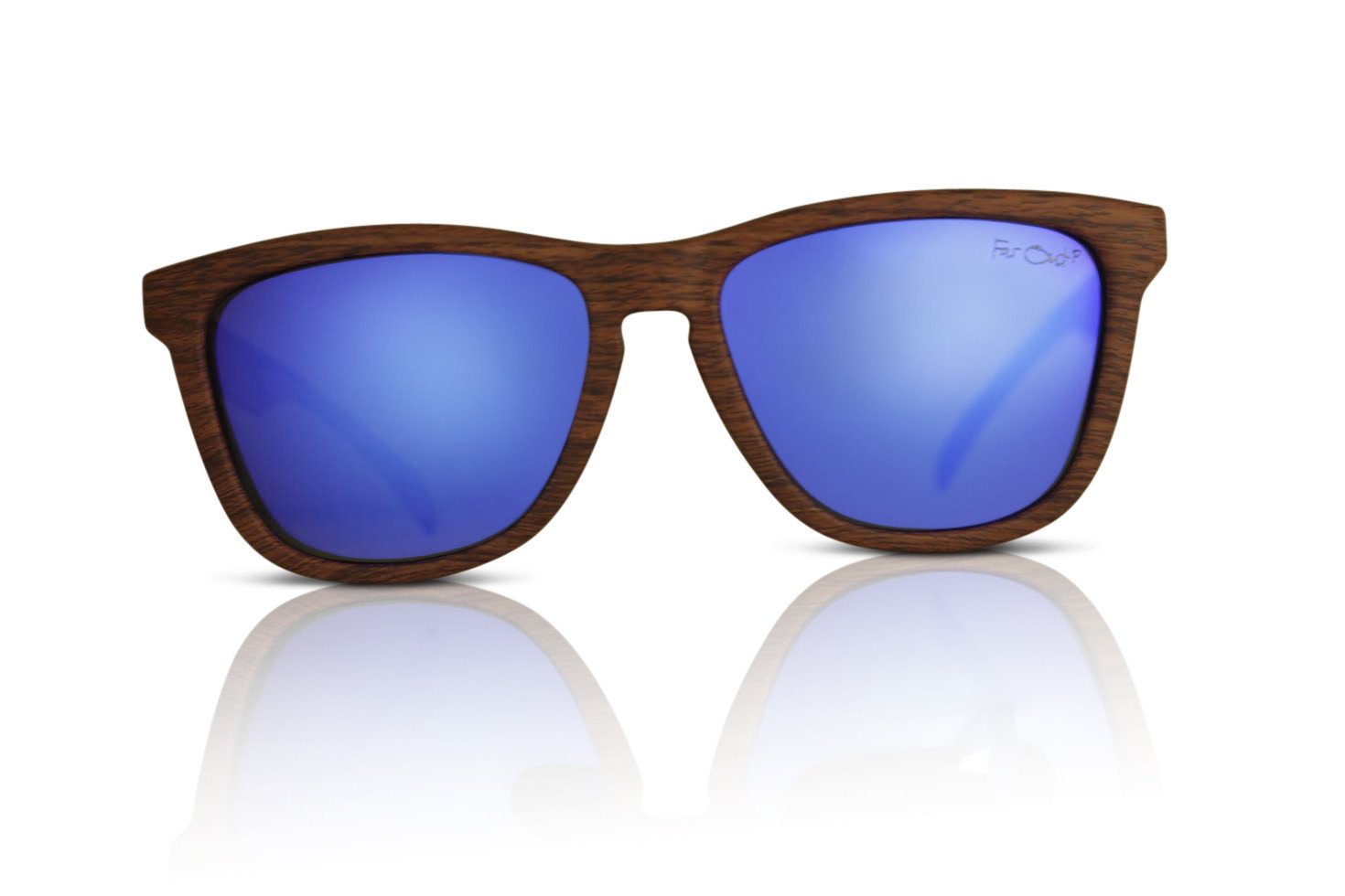 FarOut Sunglasses - Wood Grain Brown Polarized Premiums Blue Lens