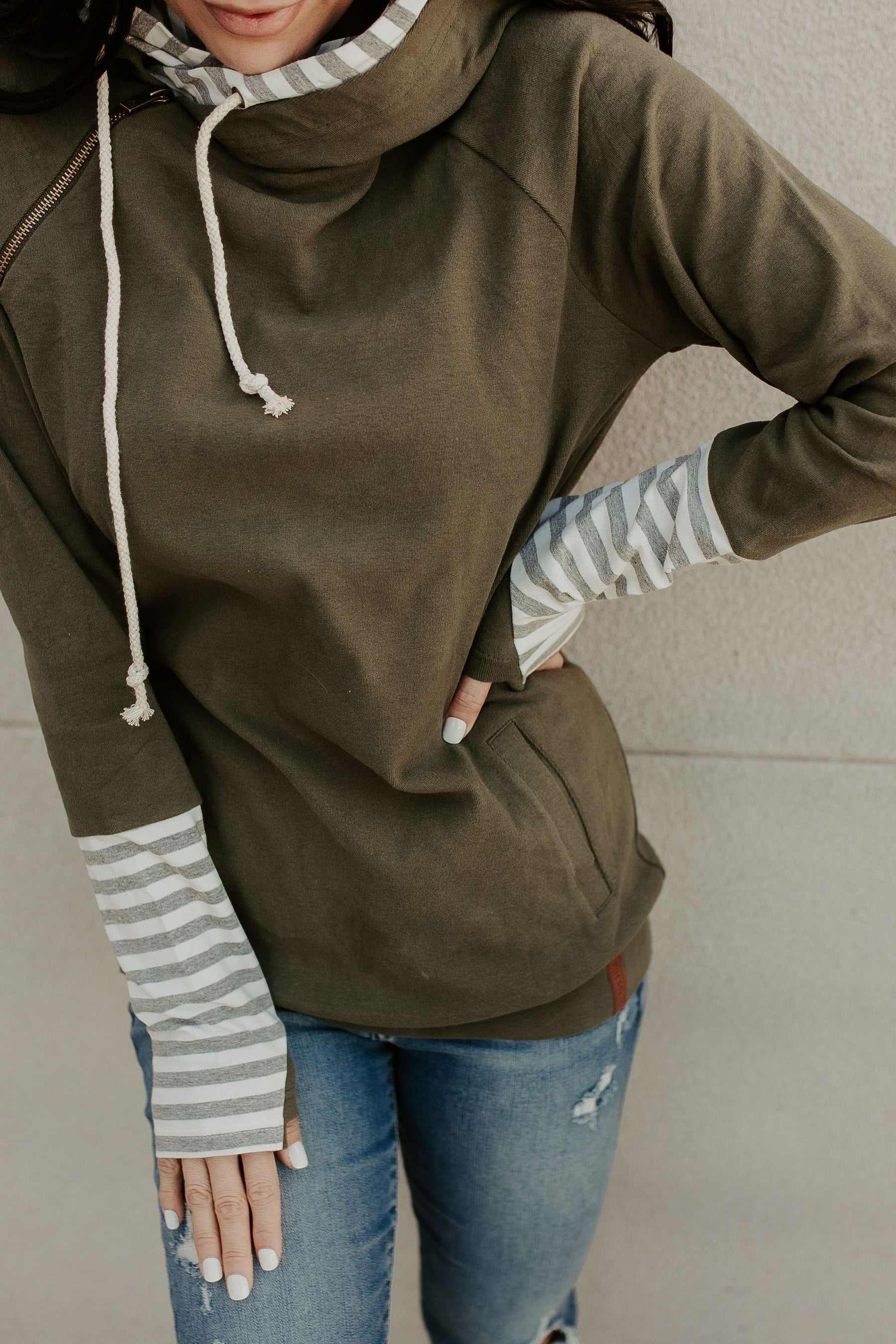 Ampersand Avenue Doublehood™ Sweatshirt - Between the Lines