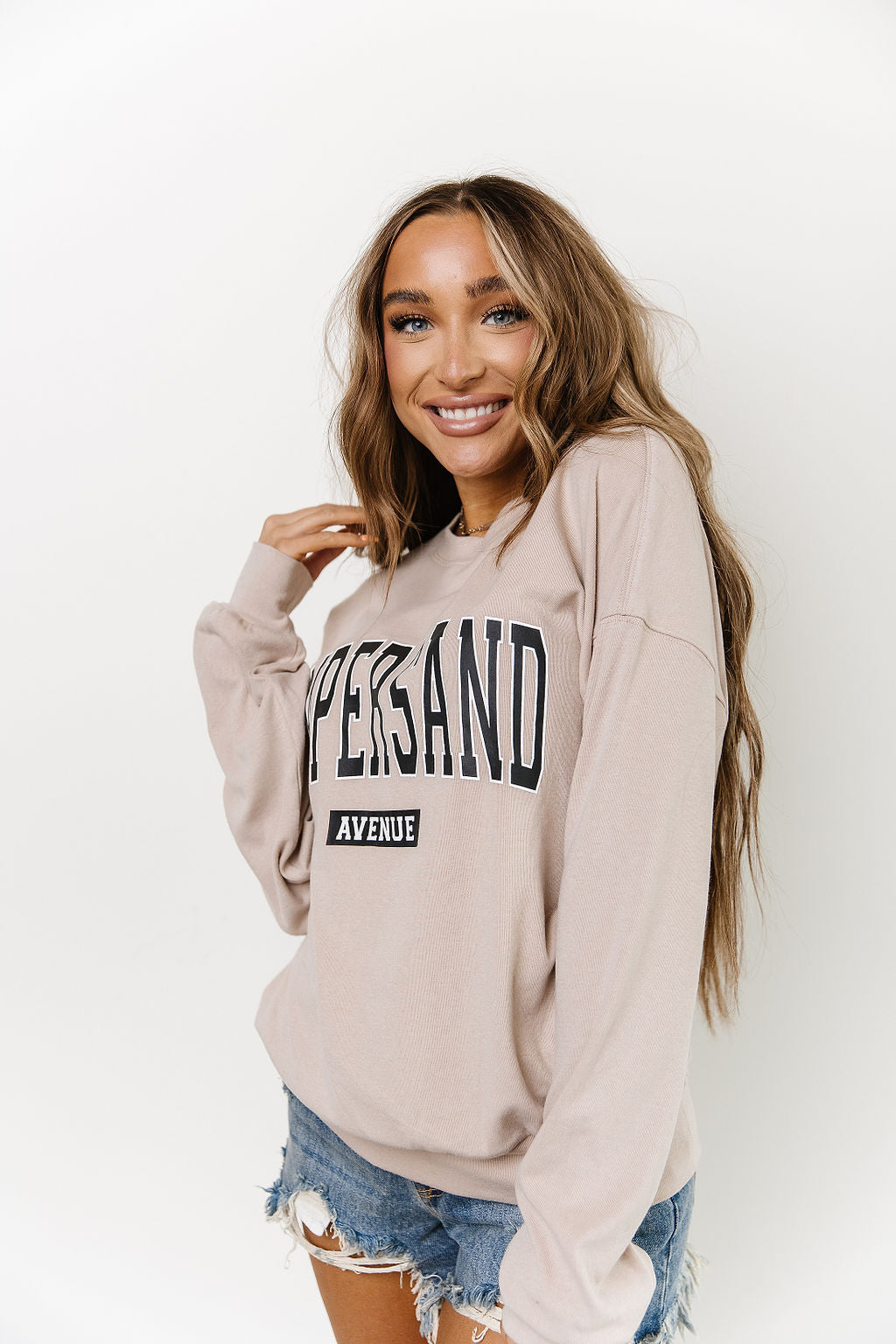 Ampersand Avenue University Pullover - Tan