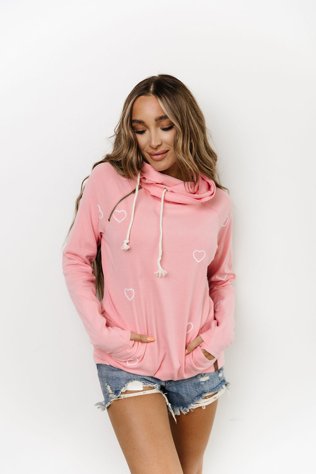 Ampersand Avenue - Doublehood™ Sweatshirt - Perfect Two Pink