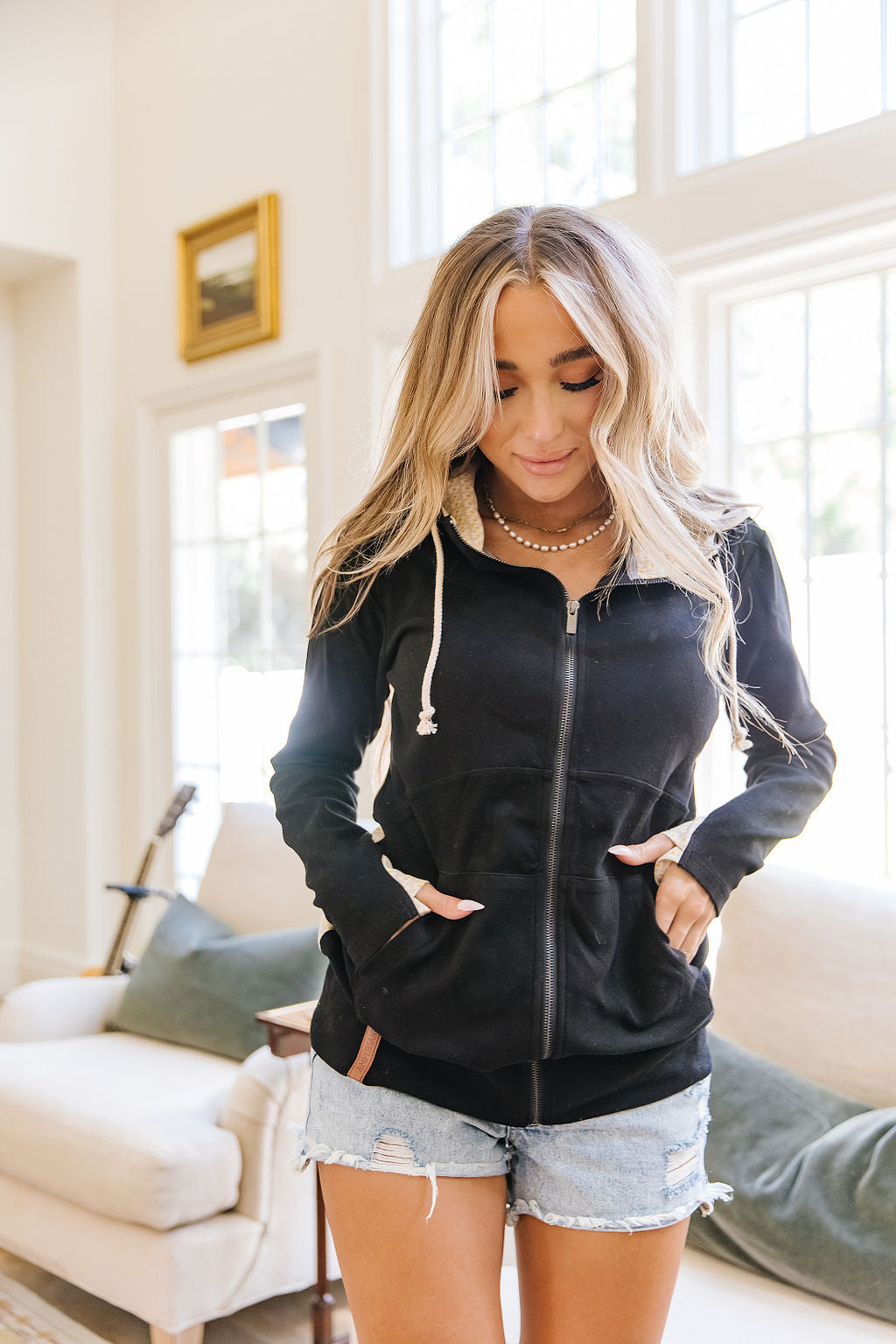 Ampersand Avenue Fullzip Sweatshirt Don't Blame Me