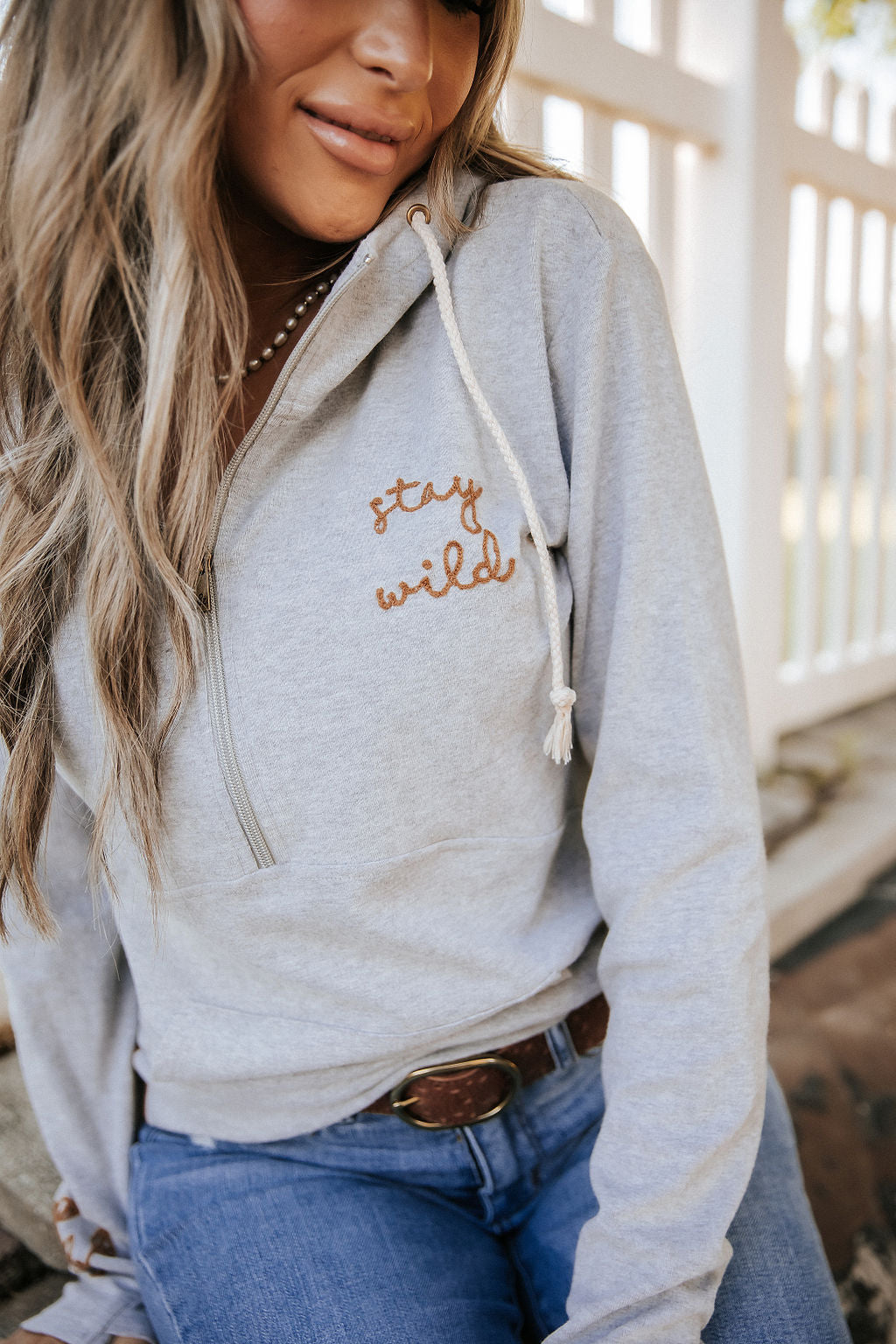 Ampersand Avenue - Halfzip Hoodie Stay Wild