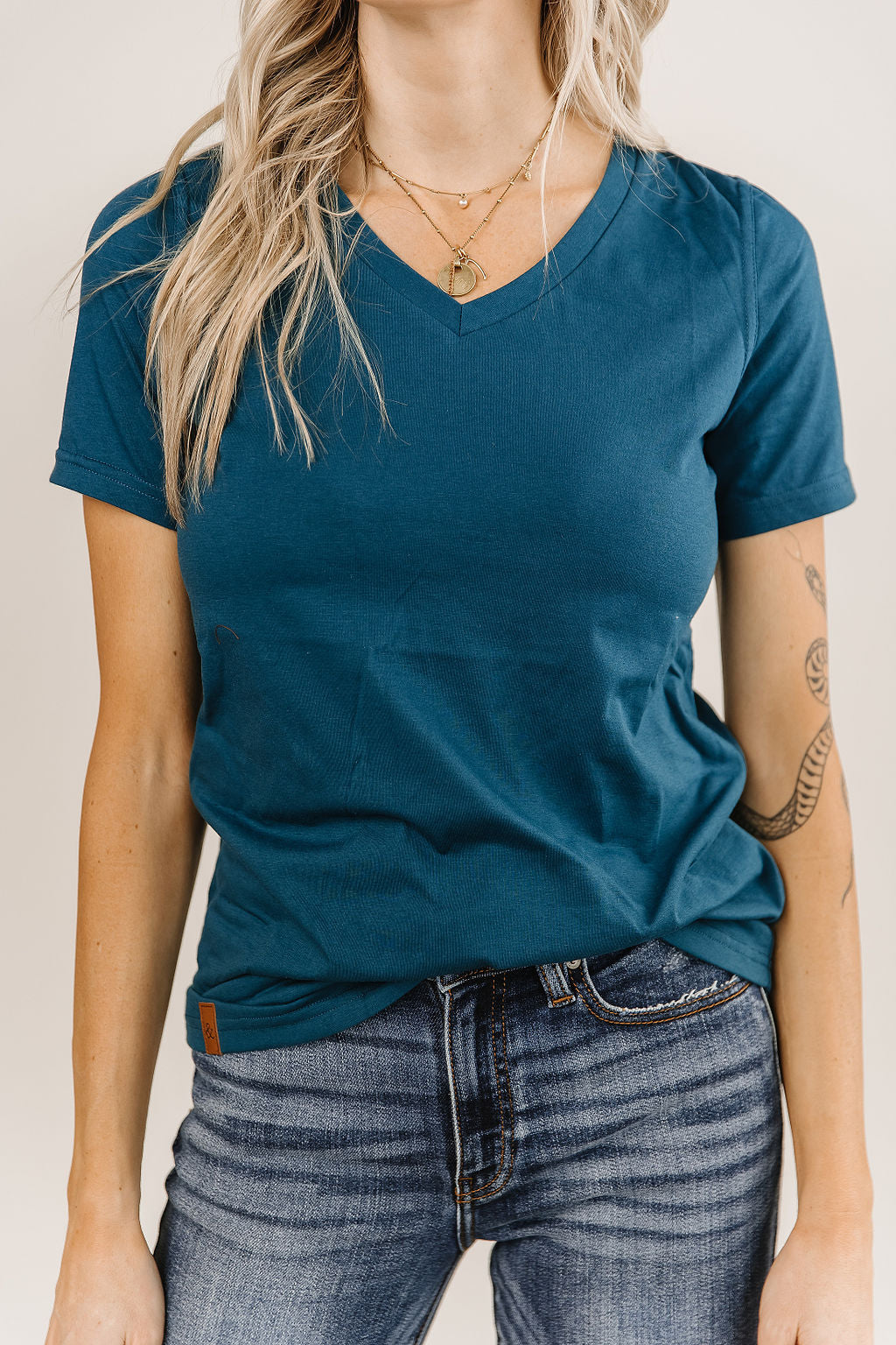 Ampersand Avenue Vneck Lulu Tee - Dark Blue