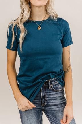 Ampersand Avenue Crew Neck Lulu Tee - Dark Blue