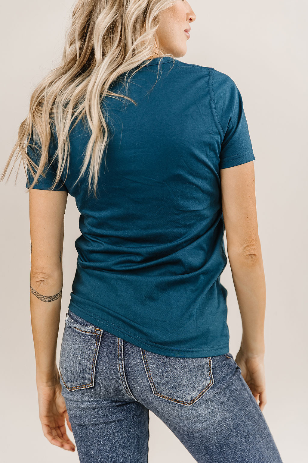 Ampersand Avenue Crew Neck Lulu Tee - Dark Blue