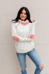 Ampersand Avenue Doublehood™ Sweatshirt Ribbed Elbow Patch - I Pink I Love You