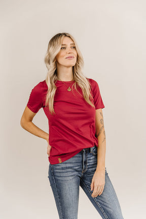 Ampersand Avenue Crew Neck Lulu Tee - Red