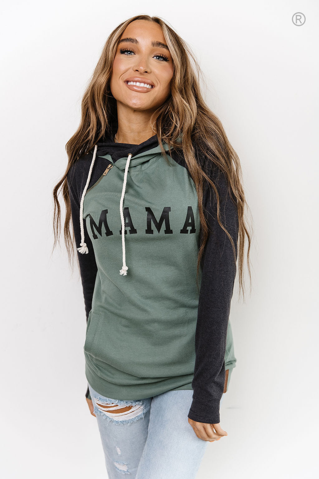 Ampersand Avenue - Doublehood™ Sweatshirt - Mama Sea Green