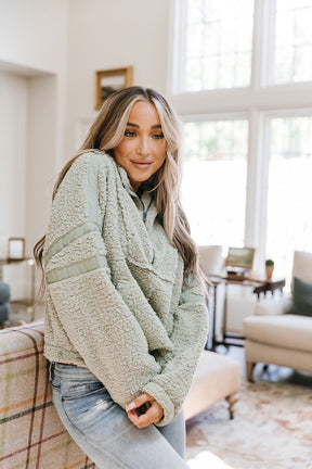 Ampersand Avenue Fluffy Pullover - Sage