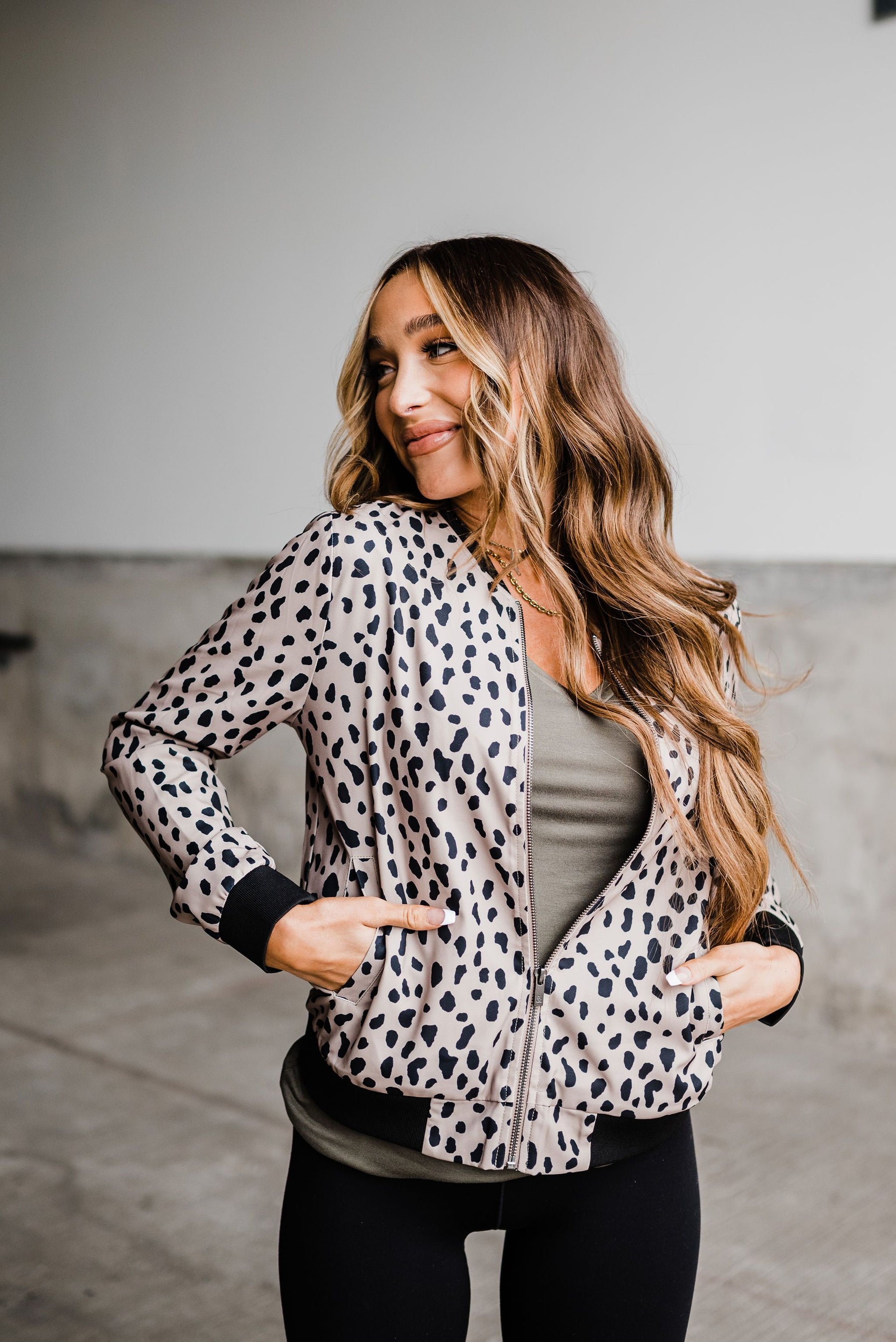 Ampersand Avenue Essential Bomber - Dusty Cheetah