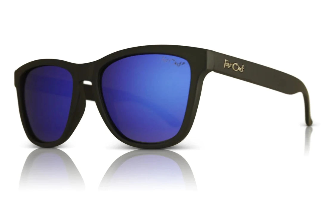 FarOut Sunglasses - Black Premium Dark Blue Lens