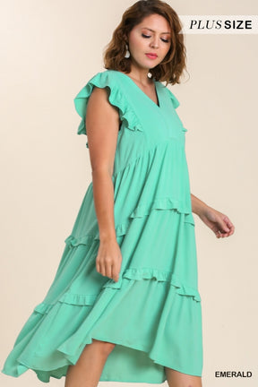 Rise Above It Tiered Midi Dress - Mint