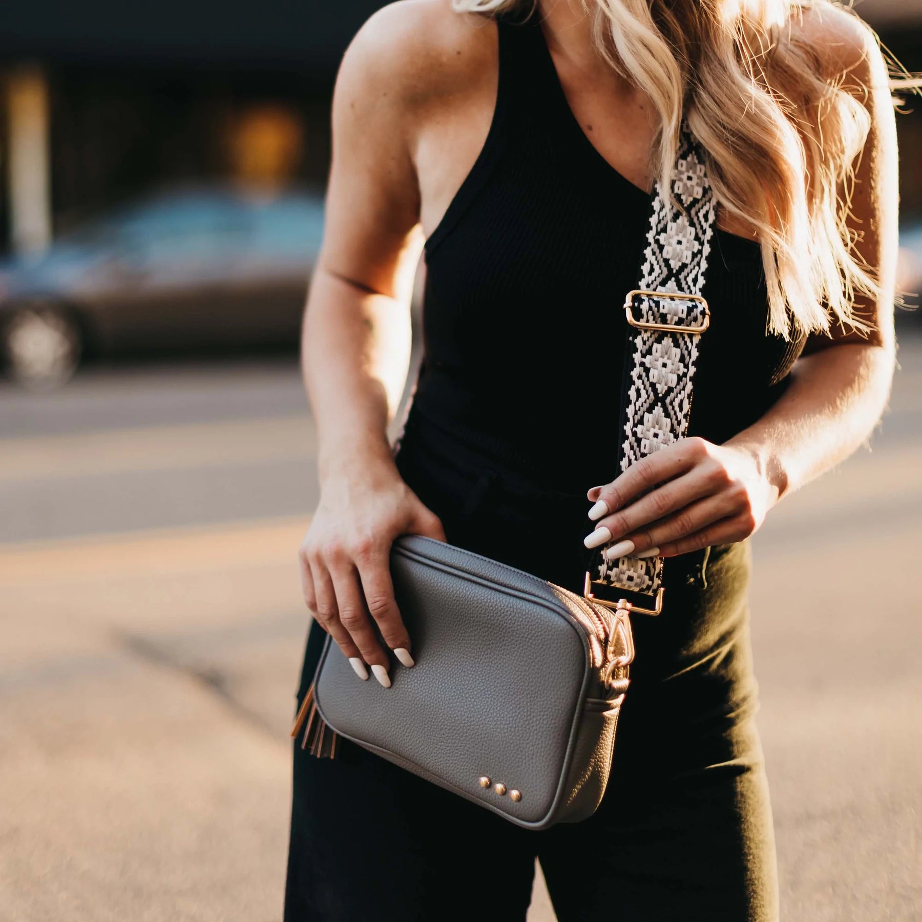 Willow Cross Body Camera Bag Gray