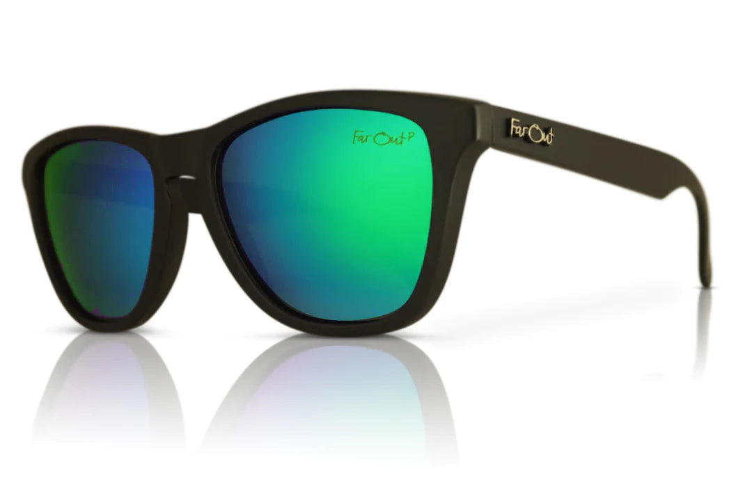 FarOut Sunglasses - Black Premium Green Lens
